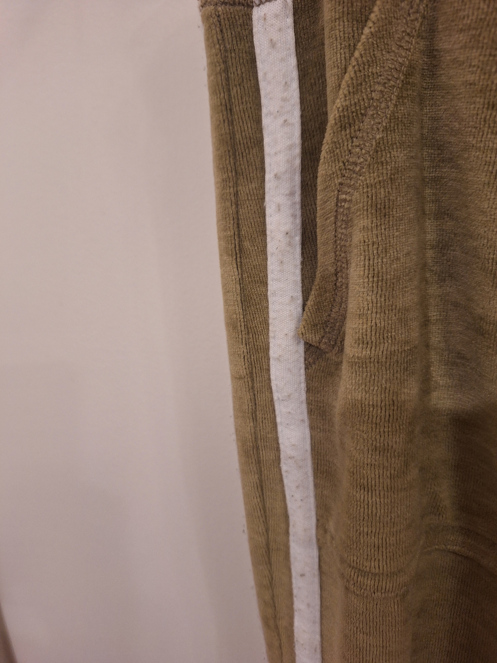 Hale Bob Olive Green Velour Track Jacket with White Stripes - Picture 9 of 11